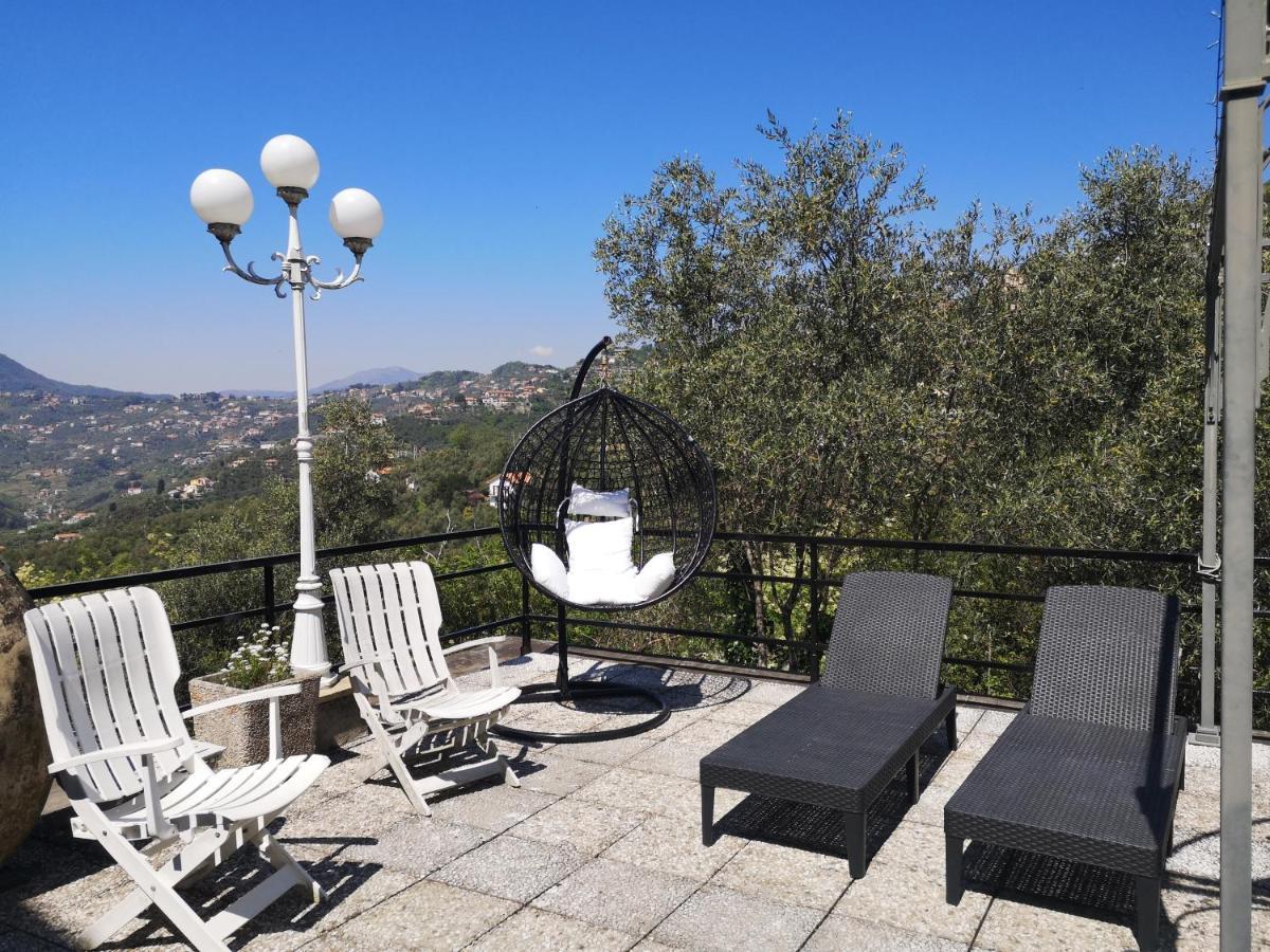 Villa La Vivagna - Casa Vista Mare Tra Gli Ulivi à Leivi Extérieur photo