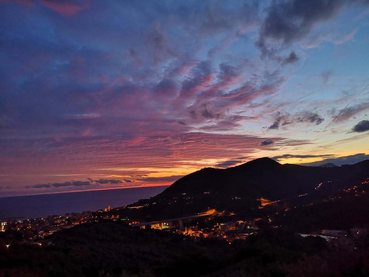 Villa La Vivagna - Casa Vista Mare Tra Gli Ulivi à Leivi Extérieur photo