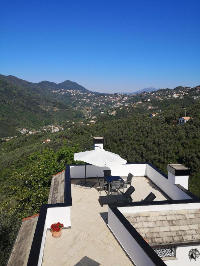 Villa La Vivagna - Casa Vista Mare Tra Gli Ulivi à Leivi Extérieur photo